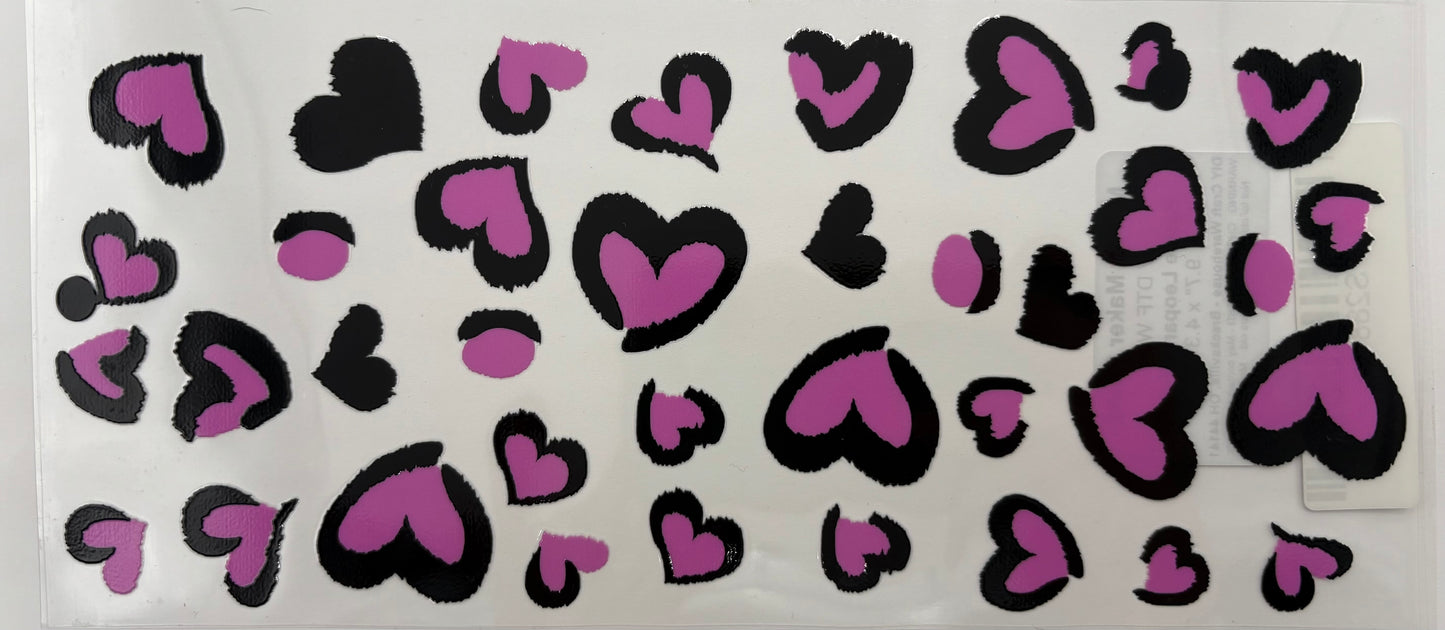 Pink and Black Hearts