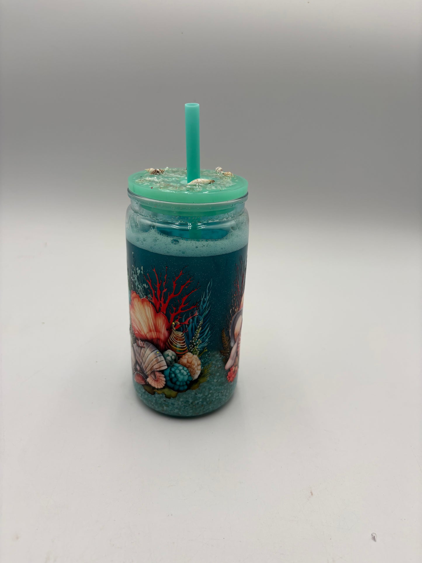 Turtle Beach Tumbler with custom lid