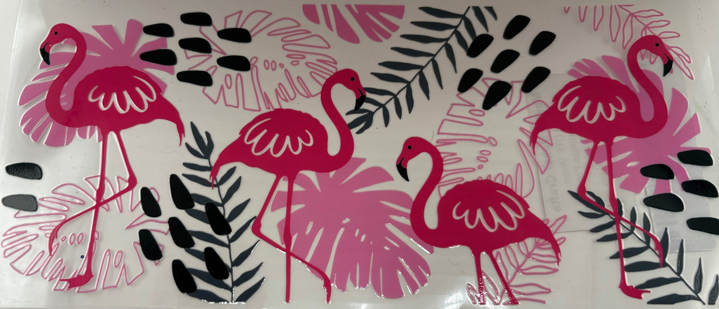 Black and Pink Flamingo
