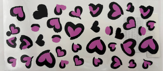 Pink and Black Hearts