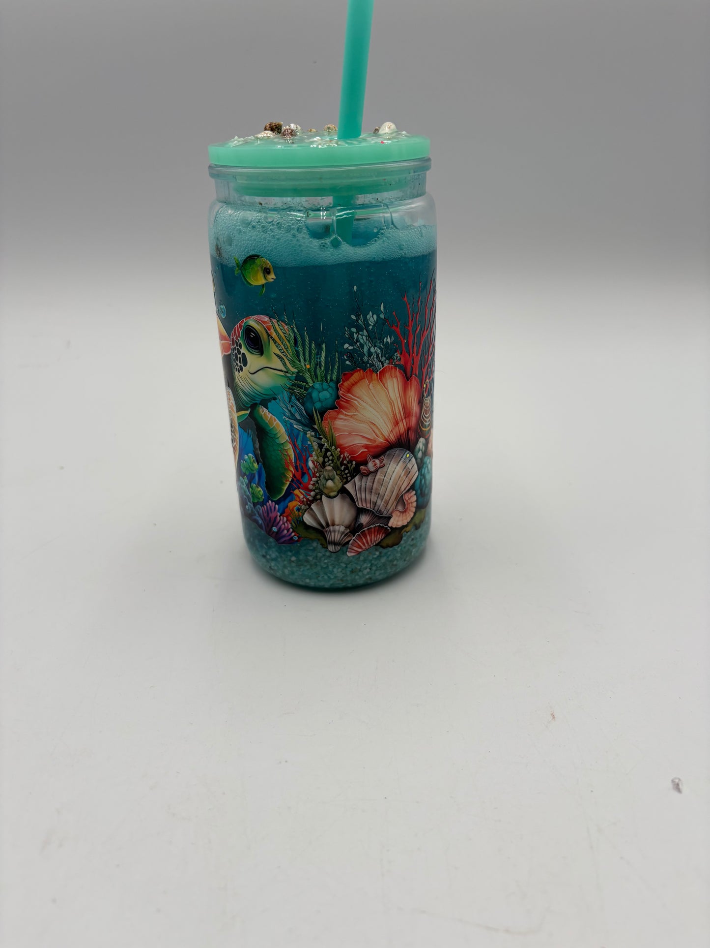 Turtle Beach Tumbler with custom lid