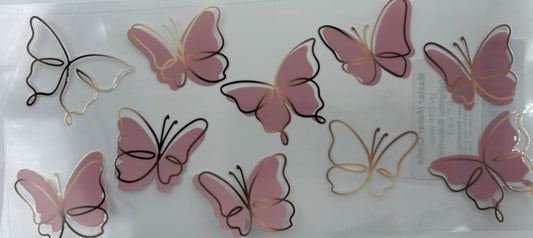 Pink and Gold Butterflies