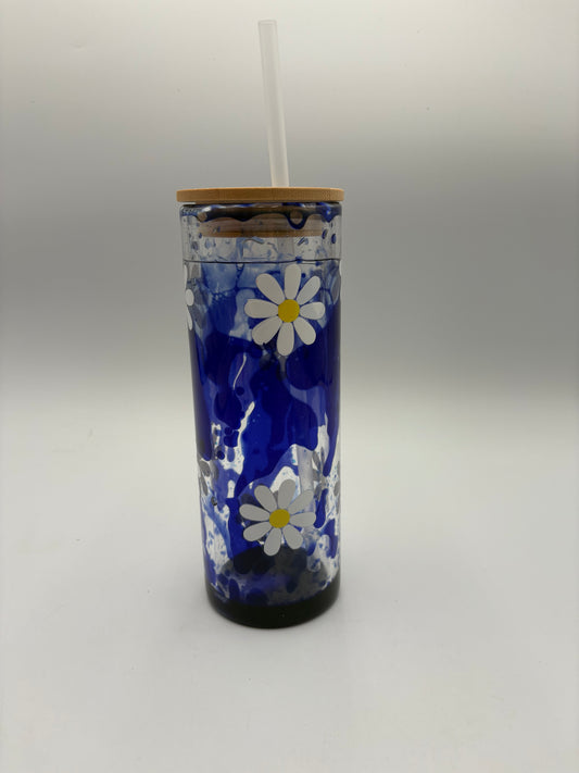Daisy lava drip tumbler