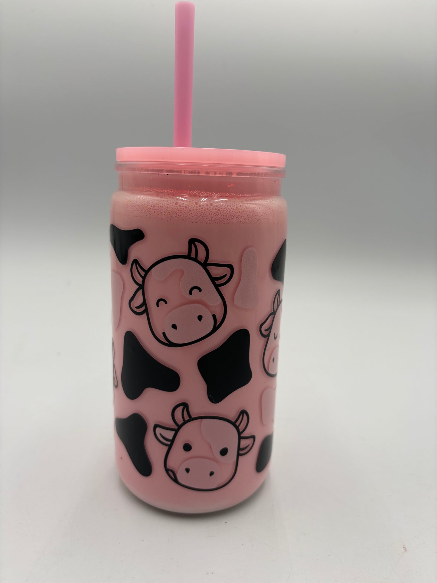 Cow and Strawberry milk tumbler