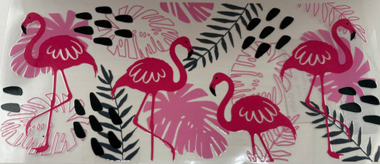 Black and Pink Flamingo