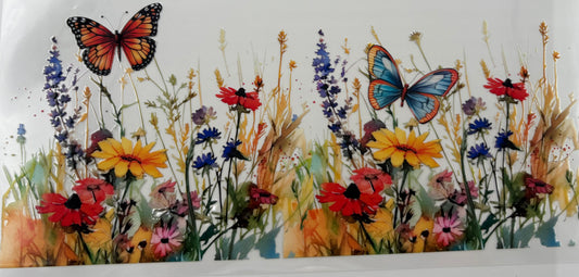 Wildflower and butterfly
