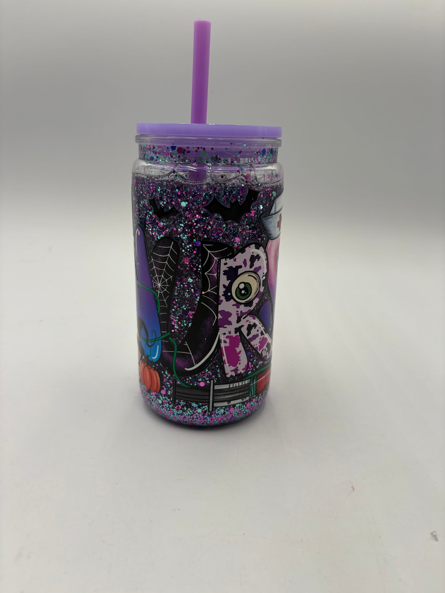 Nurse glitter tumbler