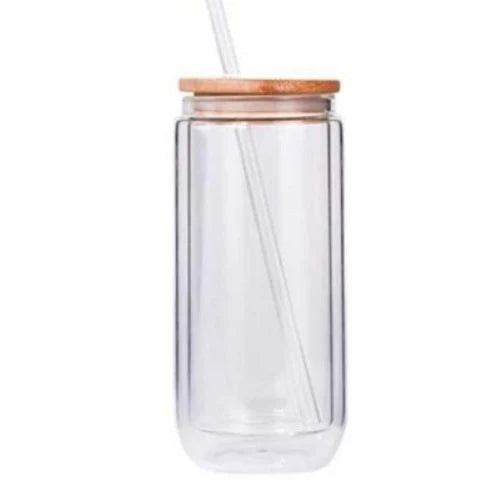 16oz Glass Snowglobe Tumbler